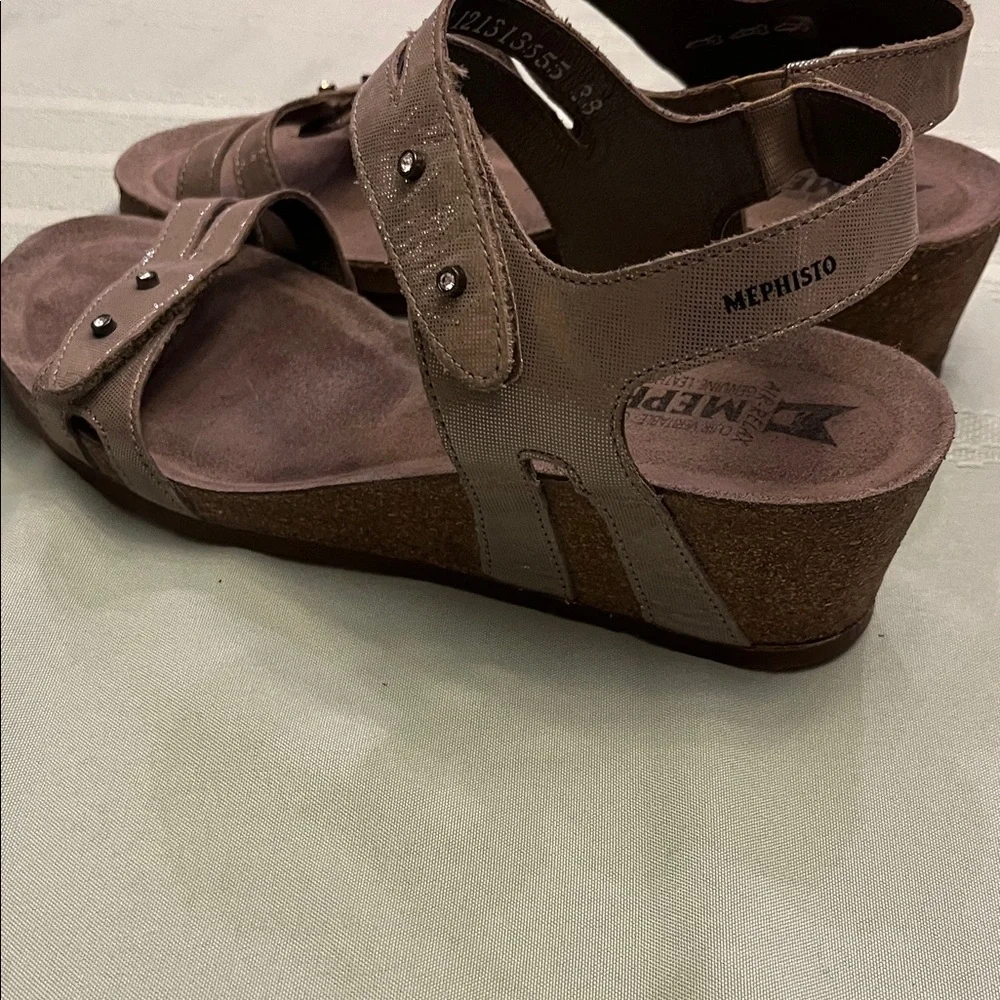 Mephisto Tan Leather Sandals size 38 - Picture 3 of 8